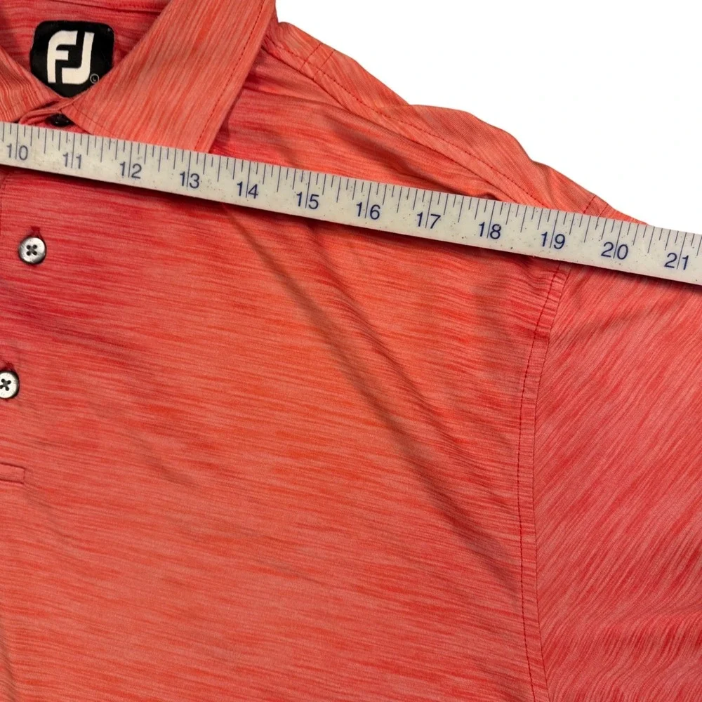 Lot of 2 FootJoy ProDry Golf Polo Shirts Mens Large Grey Coral Space Dye Heather - Picture 8 of 14